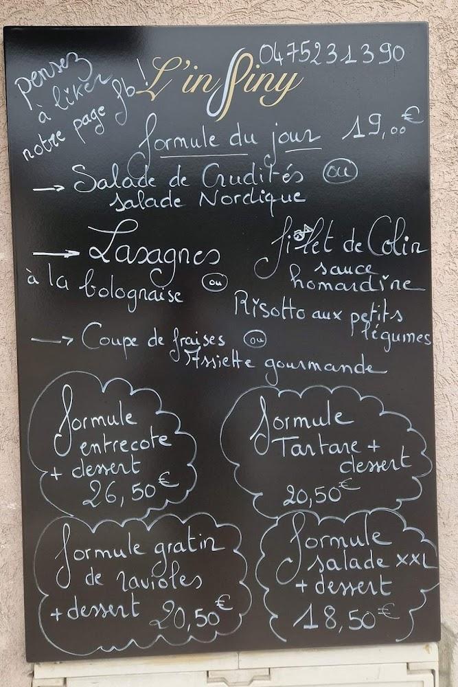 L'infiny - Menu Image 1