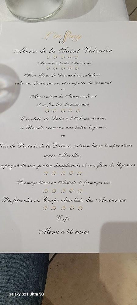 L'infiny - Menu Image 2